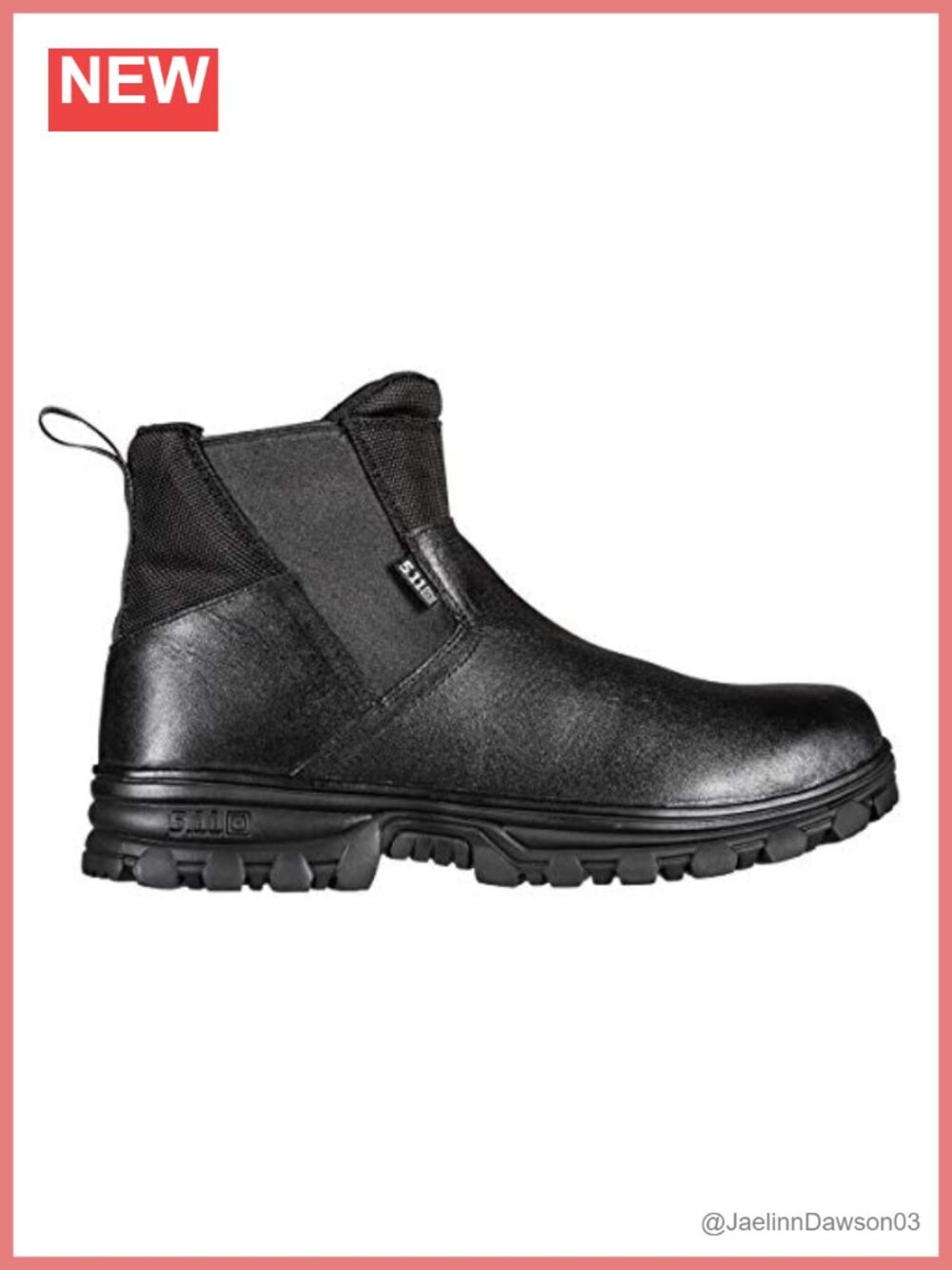 5.11 Tactical Men's Slip-On Duty Boot Water-Resistant Leather Work Boot
